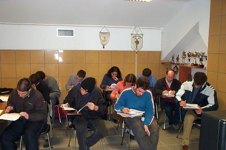 Os Candidatos no momento de avaliação