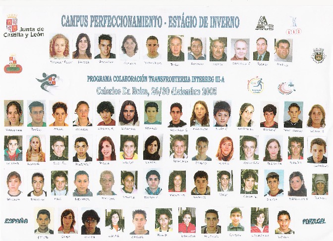 Os Participantes no Estgio de Inverno de Meio-Fundo/2005